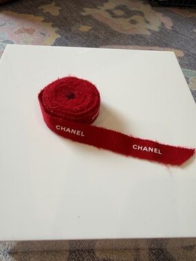 CHANEL Red Branded Ribbon